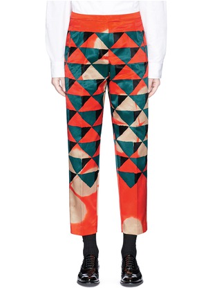 Main View - Click To Enlarge - DRIES VAN NOTEN - 'Pama' geometric print cropped pants