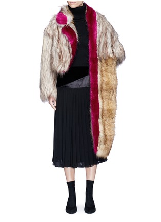 Main View - Click To Enlarge - DRIES VAN NOTEN - 'Ferry' asymmetric faux fur jacket