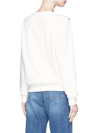 Back View - Click To Enlarge - DRIES VAN NOTEN - 'Hilborn' quilted floral geometric panel sweatshirt