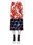Main View - Click To Enlarge - DRIES VAN NOTEN - 'Shine' sequin circle floral print velveteen skirt
