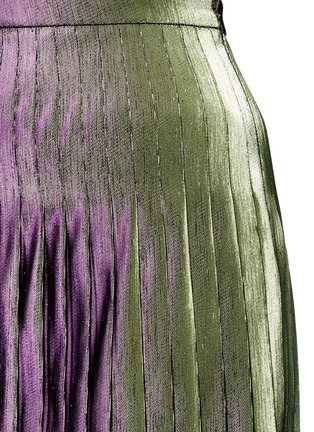 Detail View - Click To Enlarge - DRIES VAN NOTEN - 'Soyo' pleated lamé midi skirt