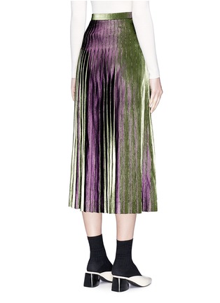 Back View - Click To Enlarge - DRIES VAN NOTEN - 'Soyo' pleated lamé midi skirt