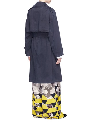 Back View - Click To Enlarge - DRIES VAN NOTEN - 'Resnick' belted cotton twill trench coat