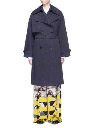 Main View - Click To Enlarge - DRIES VAN NOTEN - 'Resnick' belted cotton twill trench coat