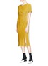 Figure View - Click To Enlarge - DRIES VAN NOTEN - 'Donen' ruched velvet T-shirt dress