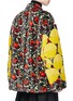 Back View - Click To Enlarge - DRIES VAN NOTEN - 'Voltes' geometric floral print oversized velveteen jacket