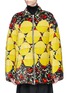 Main View - Click To Enlarge - DRIES VAN NOTEN - 'Voltes' geometric floral print oversized velveteen jacket