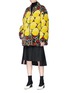 Figure View - Click To Enlarge - DRIES VAN NOTEN - 'Voltes' geometric floral print oversized velveteen jacket