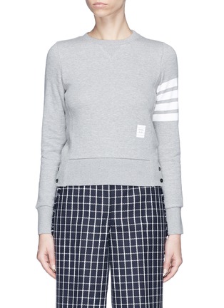 Main View - Click To Enlarge - THOM BROWNE  - Stripe sleeve cotton sweatshirt