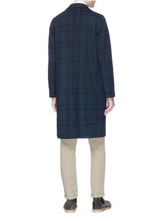 Back View - Click To Enlarge - HARRIS WHARF LONDON - Check plaid oversized coat