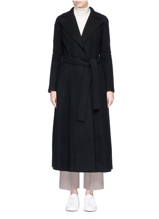 Main View - Click To Enlarge - HARRIS WHARF LONDON - BELTED CASHMERE MELTON LONG DUSTER COAT