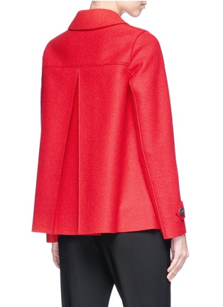 Figure View - Click To Enlarge - HARRIS WHARF LONDON - Inverted pleated cape back virgin wool Loden coat