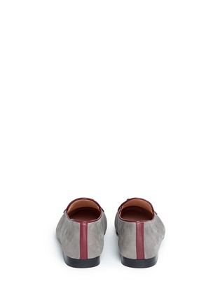 Back View - Click To Enlarge - BING XU - 'Belgian' bow suede loafers