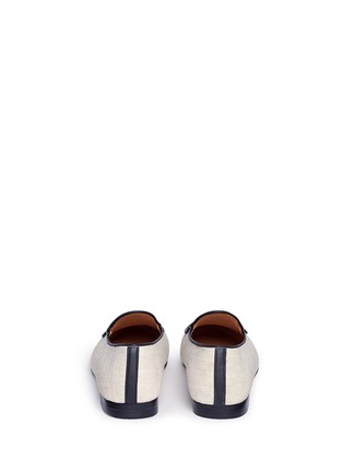 Back View - Click To Enlarge - BING XU - 'Belgian' bow canvas loafers