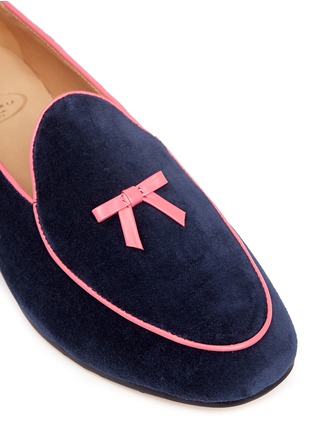 Detail View - Click To Enlarge - BING XU - 'Belgian' bow suede loafers
