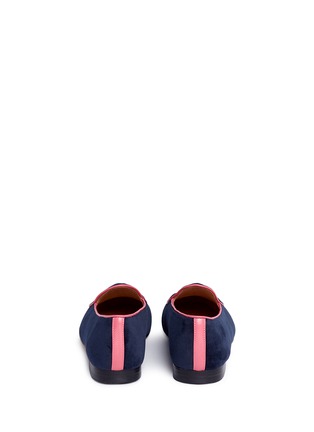 Back View - Click To Enlarge - BING XU - 'Belgian' bow suede loafers