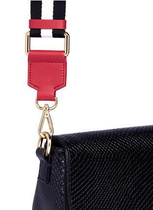  - FRANCES VALENTINE - 'Ellen' mini snake embossed leather saddle bag