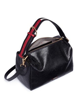  - FRANCES VALENTINE - 'Flannery' small snake embossed leather shoulder bag