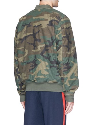 Back View - Click To Enlarge - 73354 - Camouflage print reversible MA-1 bomber jacket