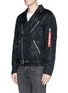 Front View - Click To Enlarge - 73354 - 'Outlaw' padded biker jacket