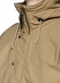 Detail View - Click To Enlarge - 73354 - Retractable hood padded hopsack jacket