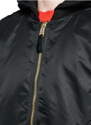 Detail View - Click To Enlarge - 73354 - 'Natus' detachable hood MA-1 bomber jacket