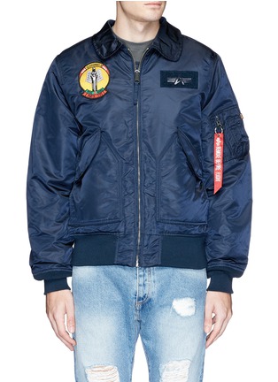 Main View - Click To Enlarge - 73354 - Desert storm appliqué padded coach jacket