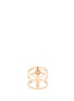 Detail View - Click To Enlarge - MESSIKA - 'Glam'Azone 3 Rows' diamond 18k rose gold ring