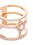 Detail View - Click To Enlarge - MESSIKA - 'Glam'Azone 3 Rows' diamond 18k rose gold ring