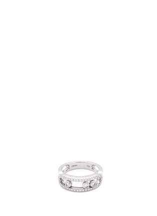 Main View - Click To Enlarge - MESSIKA - 'Move Pavé' diamond 18k white gold ring
