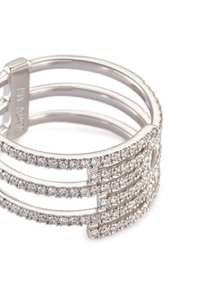 Detail View - Click To Enlarge - MESSIKA - 'Gatsby 6 Row' diamond 18k white gold ring