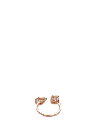 Detail View - Click To Enlarge - MESSIKA - 'My Twin' diamond 18k rose gold ring