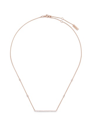 Main View - Click To Enlarge - MESSIKA - 'Gatsby Horizontal Bar' diamond 18k rose gold necklace