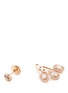 Detail View - Click To Enlarge - MESSIKA - 'My Twin Trio' diamond 18k rose gold asymmetric earrings