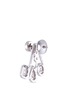 Detail View - Click To Enlarge - MESSIKA - 'My Twin Trio' diamond 18k white gold mismatched earrings
