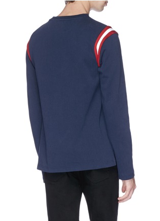 Back View - Click To Enlarge - CALVIN KLEIN 205W39NYC - Graphic patch contrast stripe sweatshirt