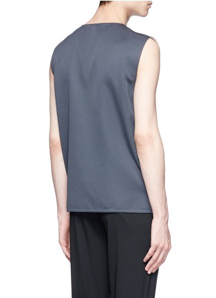 Back View - Click To Enlarge - CALVIN KLEIN 205W39NYC - Front flap wool twill sleeveless top