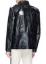 Back View - Click To Enlarge - CALVIN KLEIN 205W39NYC - 'Embossed Policeman' calfskin leather jacket