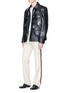 Figure View - Click To Enlarge - CALVIN KLEIN 205W39NYC - 'Embossed Policeman' calfskin leather jacket