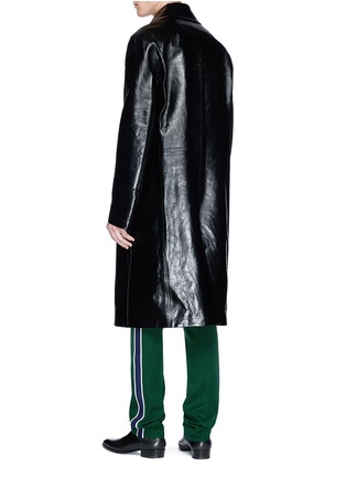 Back View - Click To Enlarge - CALVIN KLEIN 205W39NYC - Calfskin leather pea coat