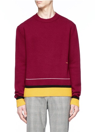 Main View - Click To Enlarge - CALVIN KLEIN 205W39NYC - Contrast finishing sweater