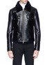 Main View - Click To Enlarge - CALVIN KLEIN 205W39NYC - Removable lamb fur collar leather jacket