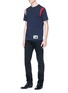 Figure View - Click To Enlarge - CALVIN KLEIN 205W39NYC - Graphic patch contrast stripe T-shirt