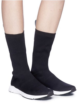 Front View - Click To Enlarge - REEBOK - 'Sock Runner' Ultraknit sneaker boots