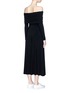 Back View - Click To Enlarge - NORMA KAMALI - 'Cowl Neck Flaired' off-shoulder maxi dress