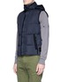 Detail View - Click To Enlarge - STONE ISLAND - Garment dyed down puffer vest