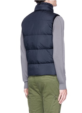 Back View - Click To Enlarge - STONE ISLAND - Garment dyed down puffer vest