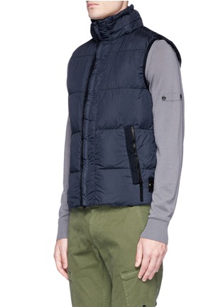 Front View - Click To Enlarge - STONE ISLAND - Garment dyed down puffer vest