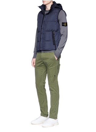 Figure View - Click To Enlarge - STONE ISLAND - Garment dyed down puffer vest