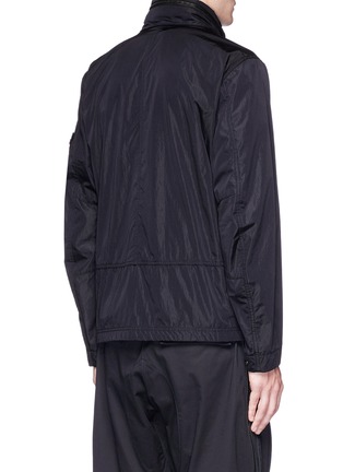 Back View - Click To Enlarge - STONE ISLAND - Garment dyed packable hood jacket
